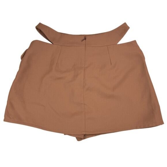 NWT FOR LOVE & LEMONS Alysa Mini Skirt Skort Size Medium Brown - Picture 6 of 6